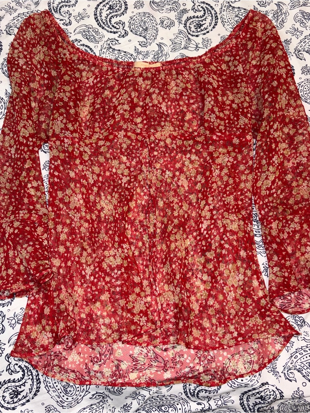 Vintage Y2K Forever21 Sheer Blouse